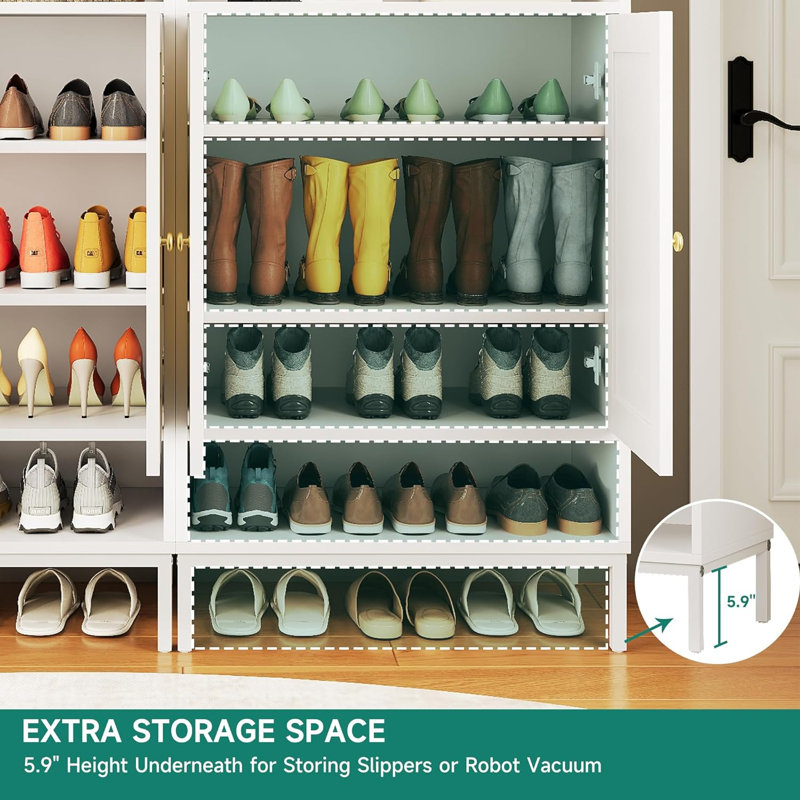 12 paires de rangement pour chaussures, Blanc