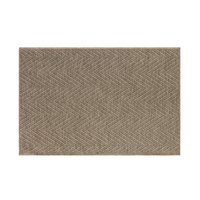 Tapis uni texturé lavable à la machine à chevrons Pown Town & Country Country