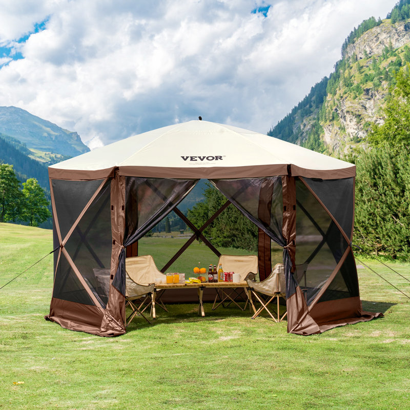 Tent, Brown, 228.6cm H x 173.7cm W x 173.7cm D