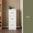 3 Drawer Metal Vertical File Cabinet With Lock And Card Slot Office Home Vertical File Cabinet For A4 Legal/Letter Size Narrow File Cabinet Locked,Assembly Required-180905600