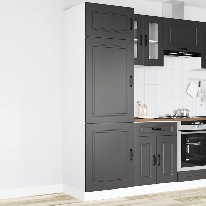 Kitchen Cupboard Kalmar Engineered Wood, Black