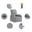 Fauteuil inclinable de massage à 6 points vidaXL pour le salon, dossier et repose-pieds réglables, porte-gobelet-128800823