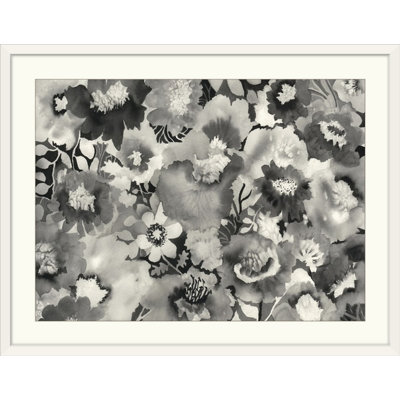 «Floral in Black and White» par Neela Pushparaj, reproduction d'art