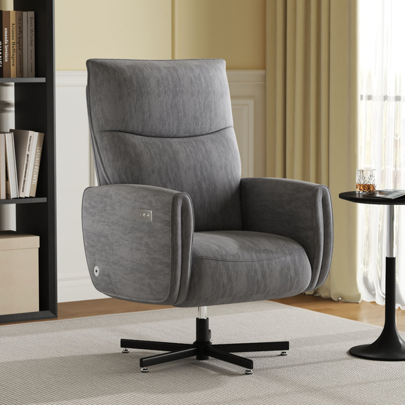 Multifunctional Velvet Recliners With Usb Charging, Modern Swivel Chair For Home