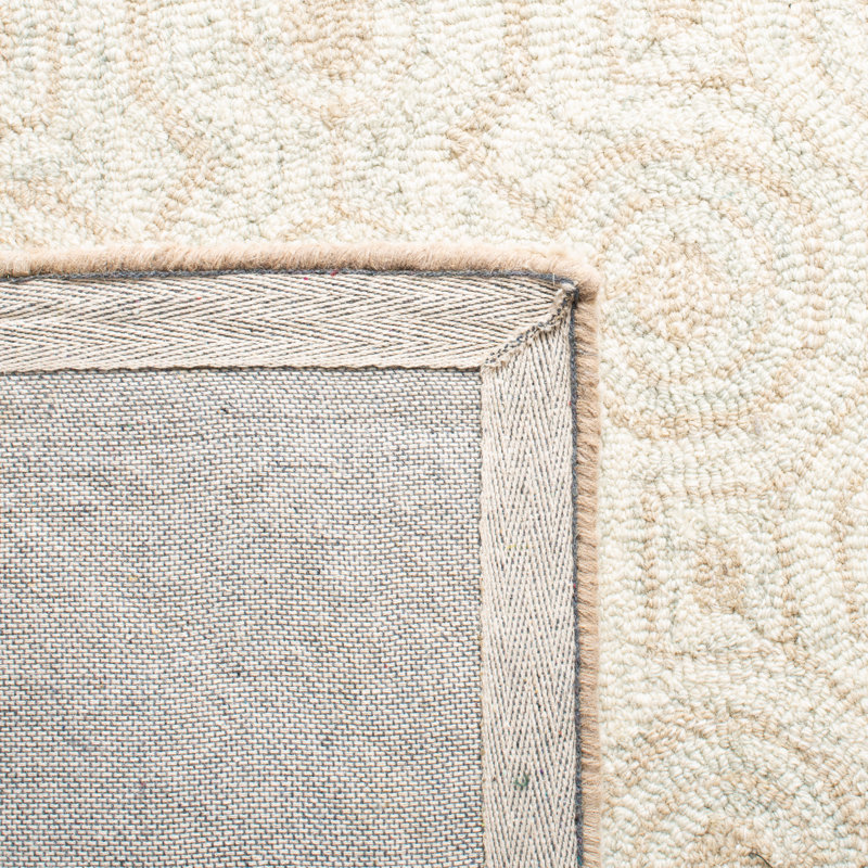 Setzer Hand Tufted Indian Wool Southwestern Rug, Square 5'