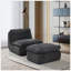Fauteuil pivotant à compression avec repose-pieds, conception ergonomique pour un confort et une détente ultimes-130785437
