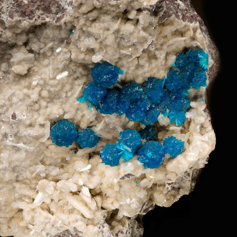 Cavansite on Stilbite from India