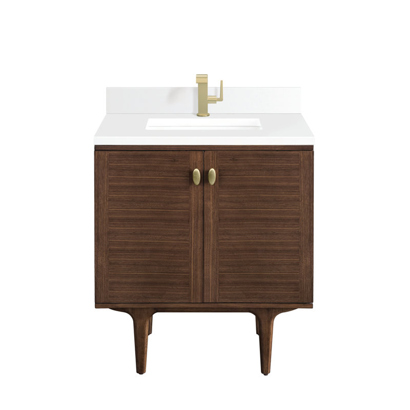 Amberly 30'' W Single Vanity, 30", White Zeus, Single-Hole
