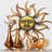 Benzara Wall Accent - 35 Inch Sun Face and Sunburst Pattern, Rustic Gold and Antique Black Metal Wall Decor