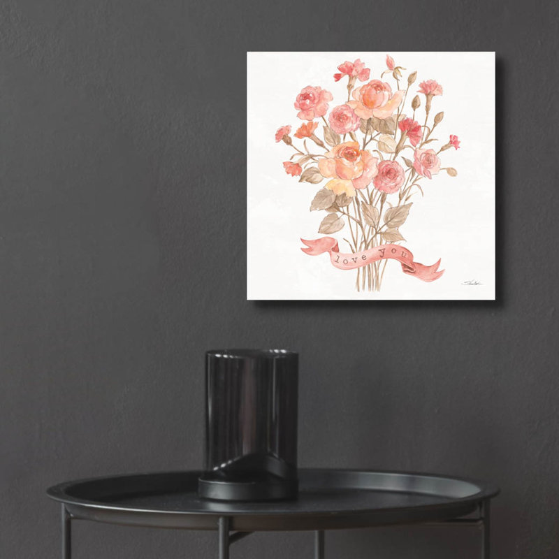  «Romantic Blooms 5» par Silvia Vassileva, art mural en verre acrylique, H 12 po x l 12 po x P 0,13 po