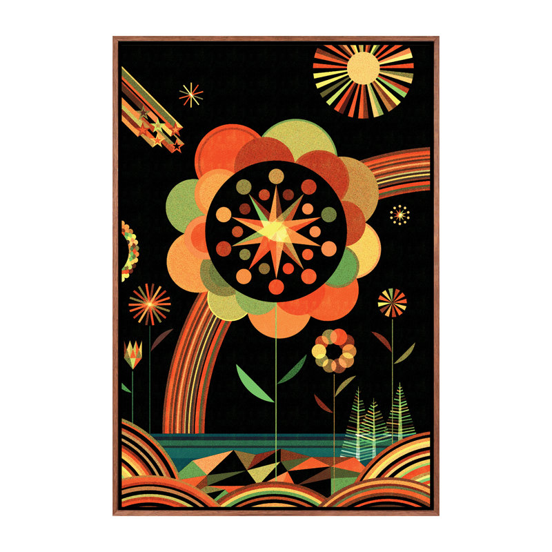 Art sur toile Joyscape, H 60 po x l 40po x P 1,5 po, Toile classique avec cadre brun