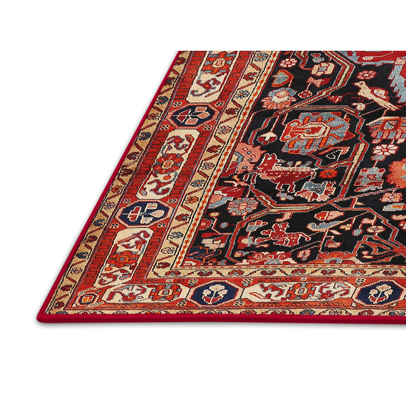 Tapis orange Southwestern, Rectangle 5 pi x 7 pi
