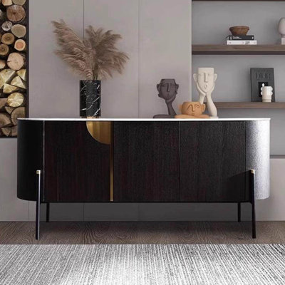Italian-style luxury curved countertop sideboard