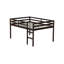 Full Rubber Wood Loft Bed With Ladder,Espresso