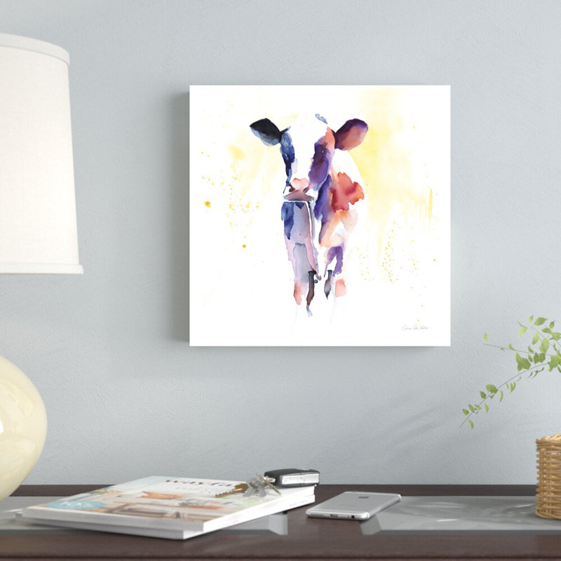 «Holstein II» par Aimee Del Valley, reproduction d'art sur toile tendue, H 12 po x l 12 po