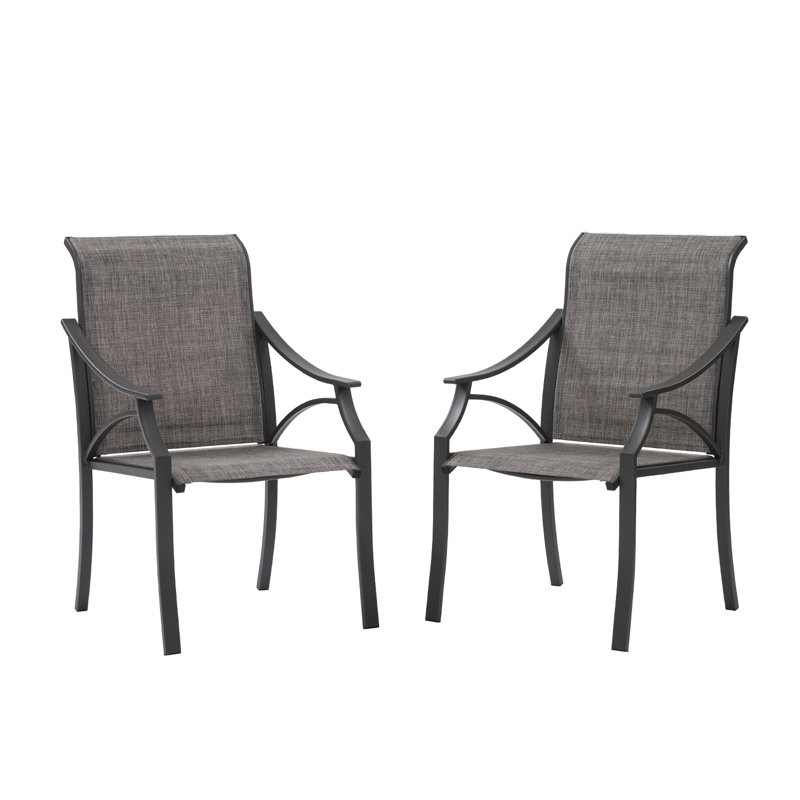 Chaise de patio Jaymir, Structure grise / siège gris