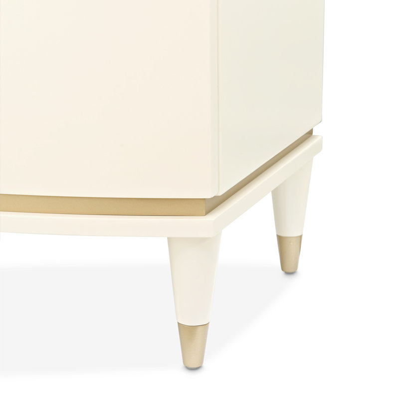 La Terrazza Nightstand, Large - Creamy Pearl