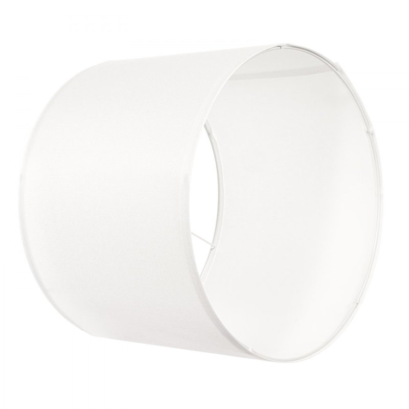 Abat-jour tambour sans abat-jour , H 10 po x l 13 po x P 13 po, Blanc