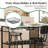 Stylish Marble Dining Set with Seating & Ample Storage
