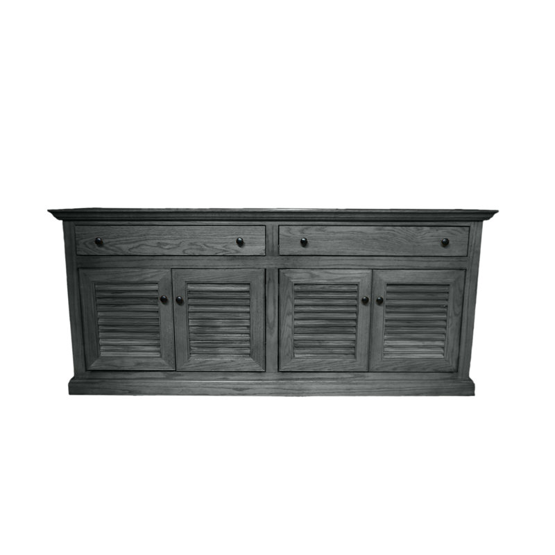 Buffet traditionnel en bois massif de 80 po avec portes à volets, Mousse au chocolat