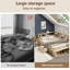 Bed-With Drawers, Bookcase And Storage Cupboard-123854090-123854092