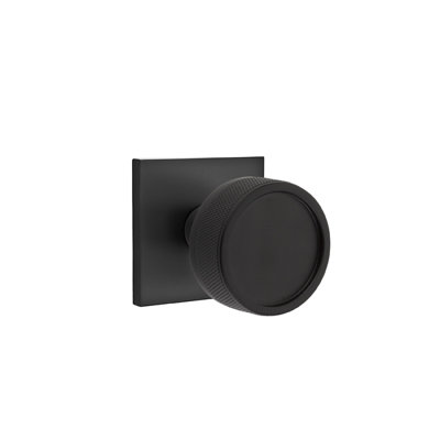 Emtek Select Privacy Knobset w/ Square Rosette, Conical Stem & Knurled Knob