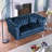 Geneveve 64.2" Velvet Rolled Arm Chesterfield Loveseat-91280503