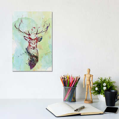Watercolor Wildlife I by 33 Broken Bones - Wrapped Canvas Painting