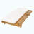 LOUNGE CHAISE SET, SPACE AVAILABLE ON ONE SIDE,ACACIA SOLID WOOD WITH LOUNGE CUSHION (CREAM & TRIPLE FOLD) - MATCHING DARK GREY VERSION AVAILABLE-474856913