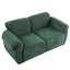 Canapé modulaire en chenille 2, profondeur de produit de 68,5 po, base en fer, petit appartement, esthétique moderne, texture douce, accoudoirs carrés, longueur du dossier divisé, cadre, utilisation dans le salon et la chambre à coucher, sièges mi-doux,