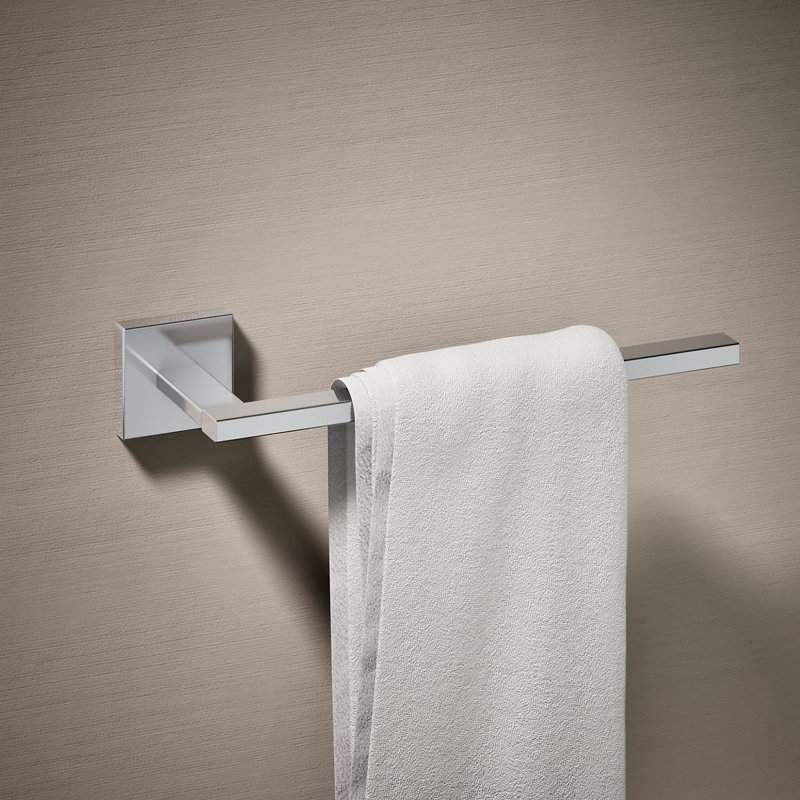 Square Towel Arm, Polished Chrome