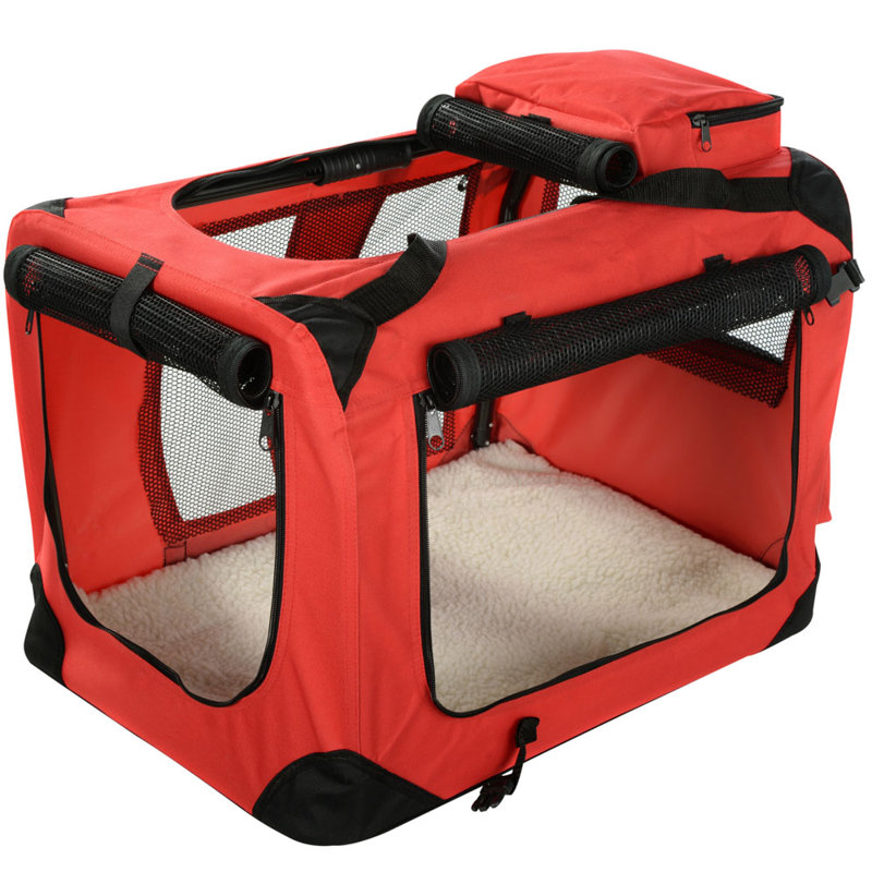 Chorley Collapsible Soft-Sided Crate with 1 Door, Blue, Extra Large (58 cm H x 56 cm W x  81 cm L)