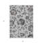 Tapis extérieur lavable floral gris anthracite et argent 5 pi x 8 pi