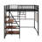 Full Size Loft Metal Bed With Built-In Charging Station And LED Light-1917557686