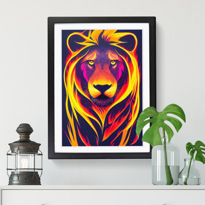 Niwot Lion Flame Art - Picture Frame Print