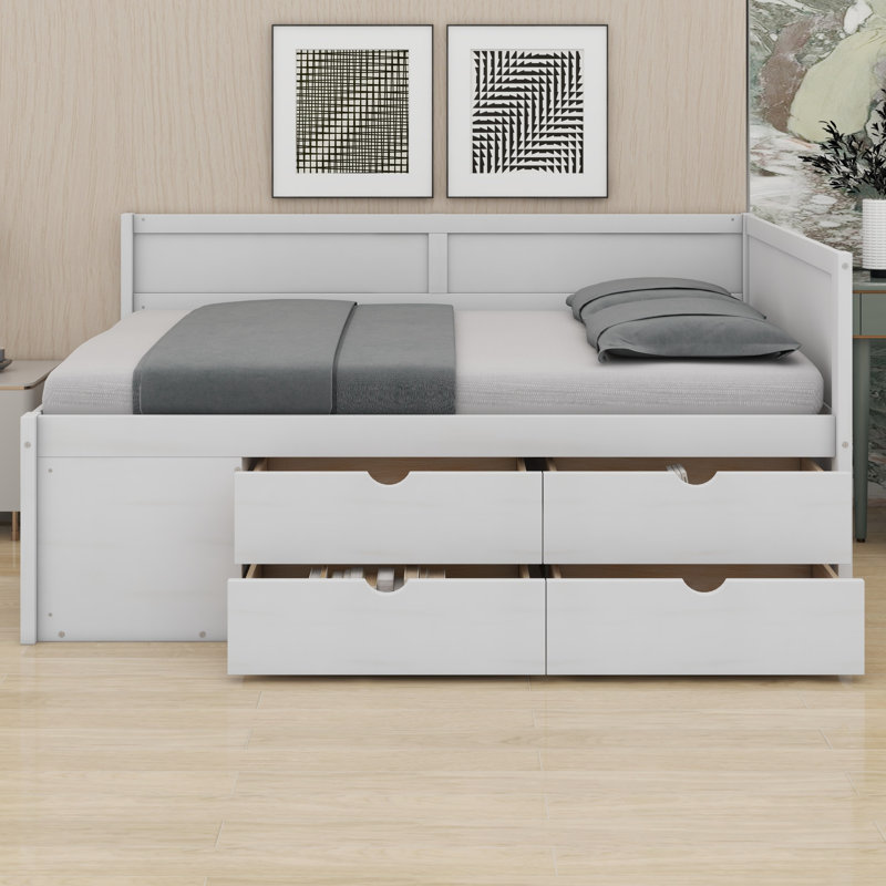 Nickelous Daybed, White,  Full / Double