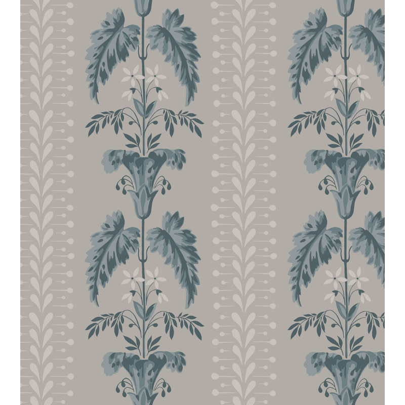 Lofstad Floral Wallpaper Roll, Indigo Blue