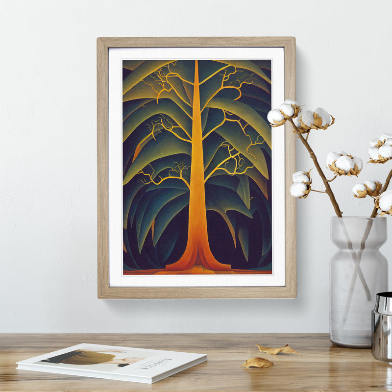XV1022-59X A Glorious Tree 1 Piece Single Picture Frame Wall Art, 34cm H x 25cm W x 2cm D, Oak