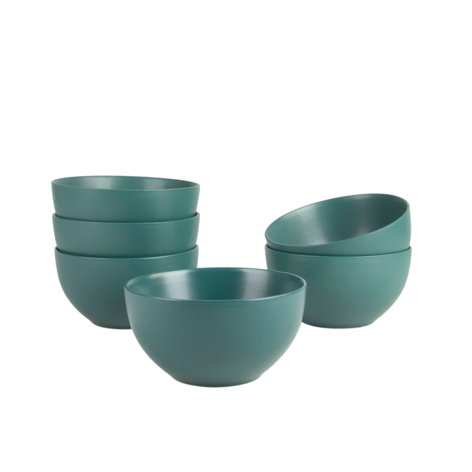 Wazee Matte Stoneware Cereal Bowl, Emerald Green