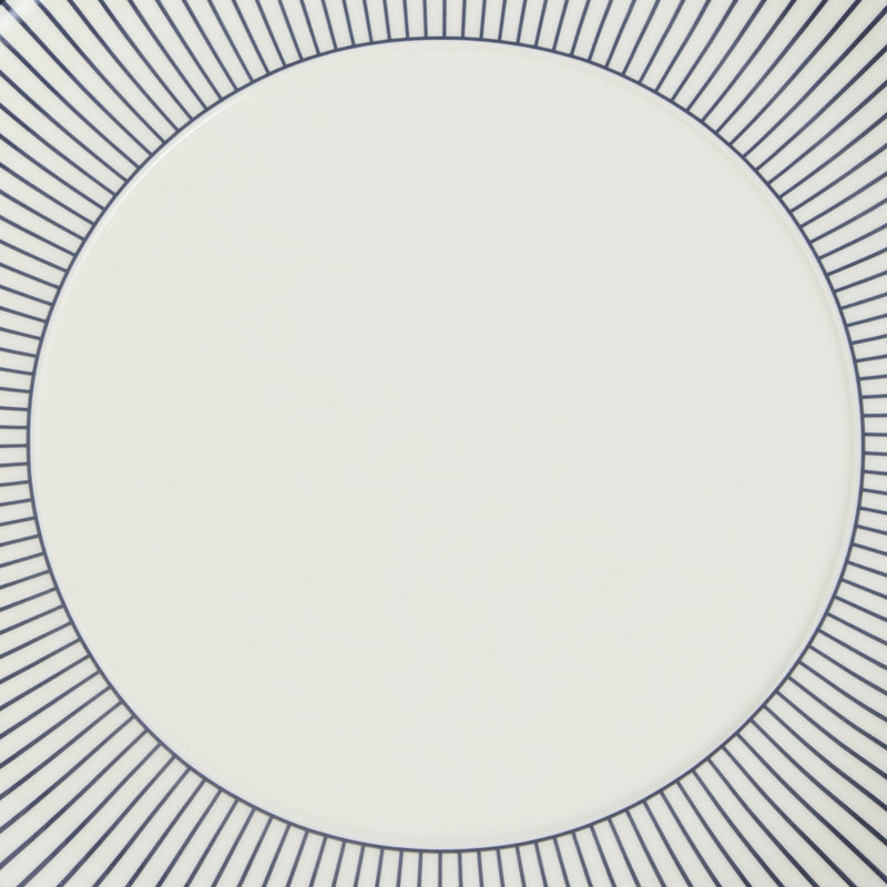 Wedgwood Gio Blue Plate 9.3in Pinstripe, Blue/White