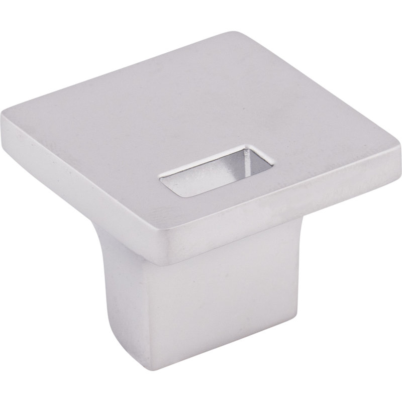 Silver Square Aluminum Knob with Mounting Hardware