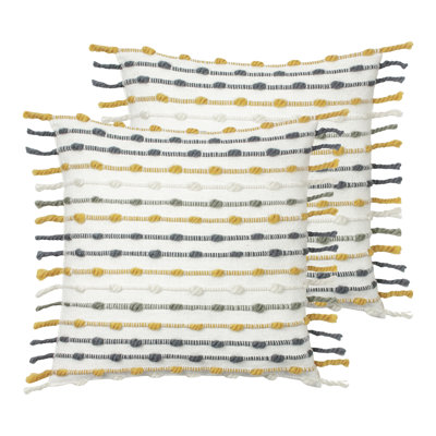 Striped Square Throw Pillow Cover