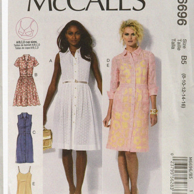 Patterns M6696 Misses' Dress and Slip Sewing Pattern