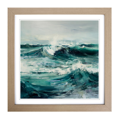 Ocean Gestural Art - Framed Print