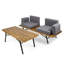 Causeuse d'extérieur avec table basse Canoga