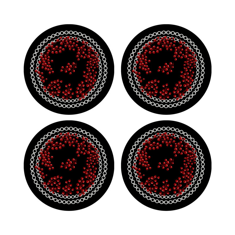 Napperon Christmas Berries, Rouge / Noir