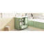 Rangement de salle de bain de 36 pouces avec verre texturé gaufré, quatre tiroirs profonds, deux portes, tablette réglable, couleur fraîche, poignées, étagère en verre sans couture avec charnières, charnières, revêtement, silencieux
