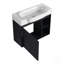 Meuble-lavabo mural 28 po avec lavabo en céramique blanche et porte à fermeture en douceur, emballage KD