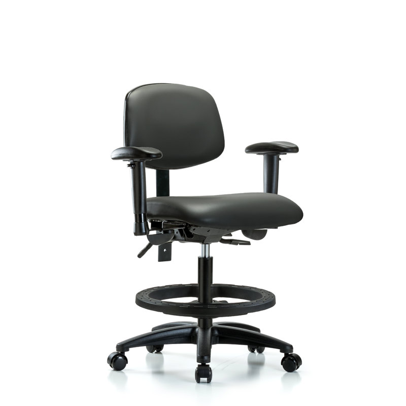 Chaise de travail Lacreesha, Gris foncé, Oui