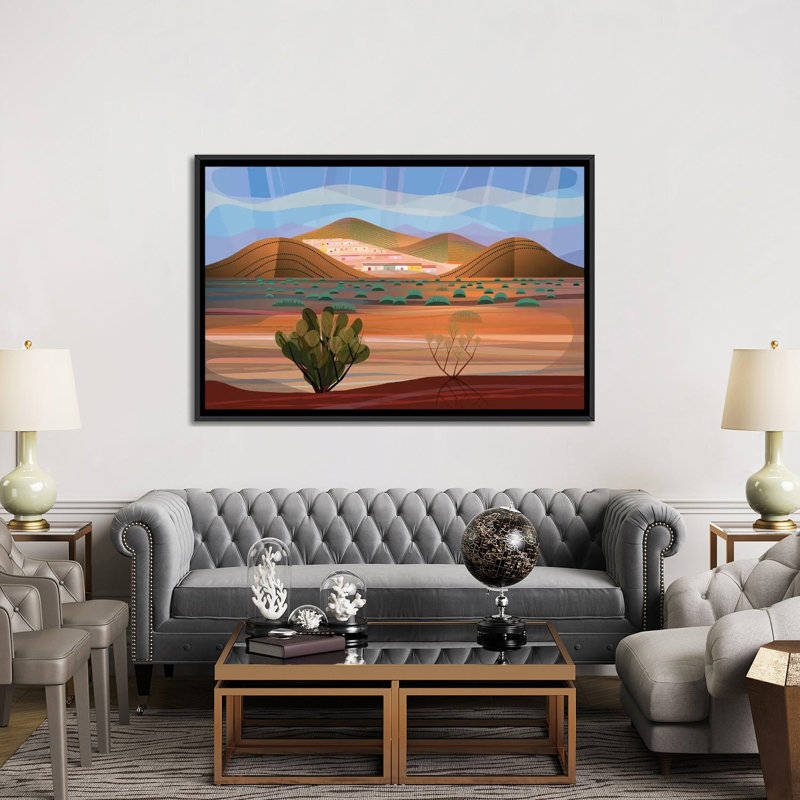 «Copper Town», impression sur toile, H 18 po x l 26 po x P 1,5 po, Toile avec cadre noir